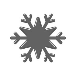 snowflake gray icon cartoon snow flake sign vector image