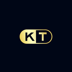 initial letter kt logo template design vector image