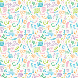 school supplies seamless vector image