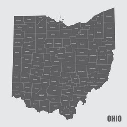 ohio counties map vector image