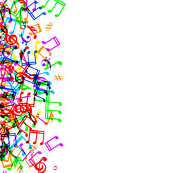 music notes border vector image