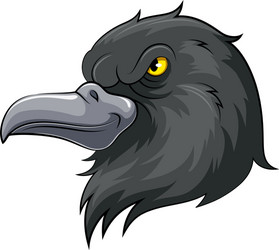 mascot head an black crow vector image