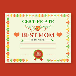 template of the certificate congratulations vector image