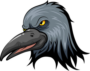 mascot head an crow vector image