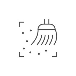 cleaning process line outline icon vector image