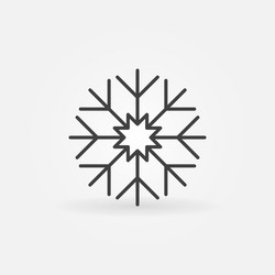 snowflake icon snow winter modern line vector image