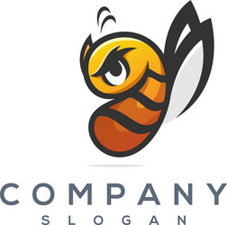 cute bee logo vector image