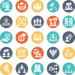 hr management icons set every single icon vector image