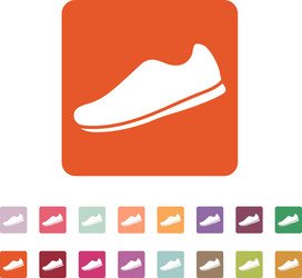 sneaker icon shoes symbol flat vector image