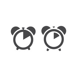 alarm clock black icon vector image