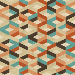 seamless retro geometric pattern vector image