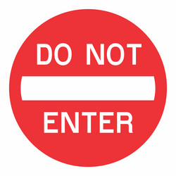 Do not enter warning sign vector