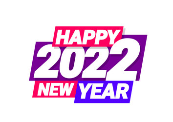 text design 2021 happy new year template vector image