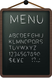 cafe menu board vector image