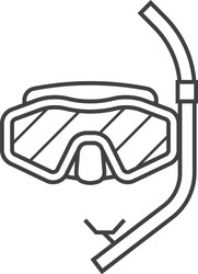 scuba diving mask icon vector image