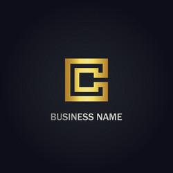 c initial company logo vector image