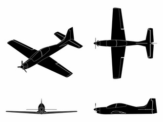 airplane tucano black fill vector image