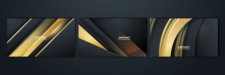 Black and gold abstract background vector