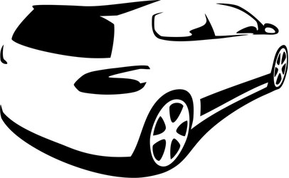 car modern silhouette vector image