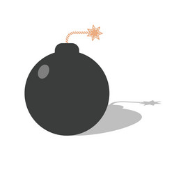 bomb with fire icon design vector image