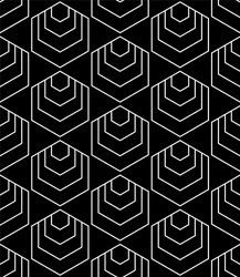 seamless hexagons pattern vector image