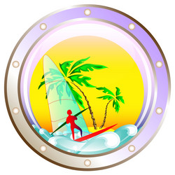 background on vacation at sea vector image