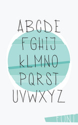 letters written by hand alphabet vector image