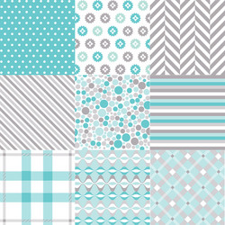 seamless patterns with fabric texture vector image