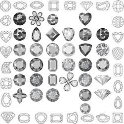 set of colored gems vector image