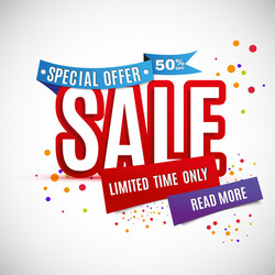 incredible wow sale banner design template big vector image