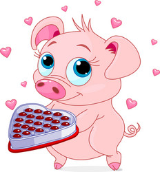 love piglet vector image