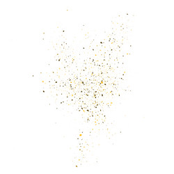 Golden glitter shine texture on a white background vector