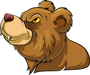 bear wild animal head mascot vector image