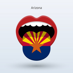 electoral vote of arizona abstract mouth vector image