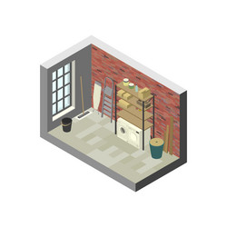 storeroom in isometric view vector image