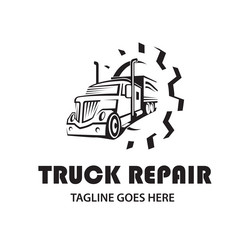 icon of truck repair vector image