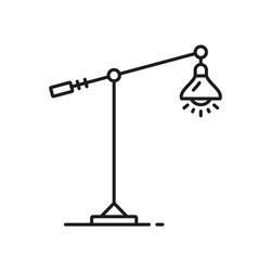 floor lamp line icon lighting and light fixture vector image