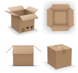 recycle brown box vector image