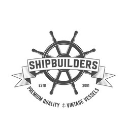 yacht club badge logo label vector image