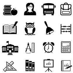 school education and learning web icon set vector image