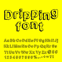 abstract dripping font vector image