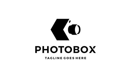 photo box logo design concept vector image