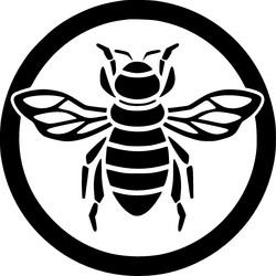 bee - high quality logo ideal for t-shirt vector image