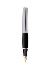 gray fountain pen vector image