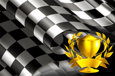 checkered background horizontal with cup vector image