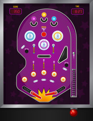 violet pinball composition vector image