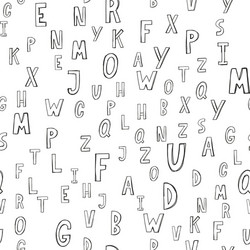 seamless grunge background - alphabet font funny vector image