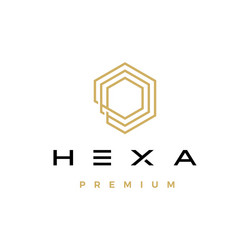 hexa hexagon logo icon vector image