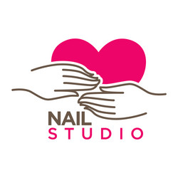 nails studio or manicure salon flat icon vector image