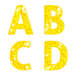 diamond letters a b c d vector image